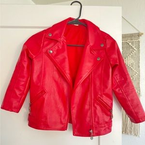 Red pleather jack youth S/M